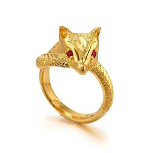 [한국금다이아몬드] 여자 순금 반지 루비 여우 24K 11.25g 애끼 검지 엄지