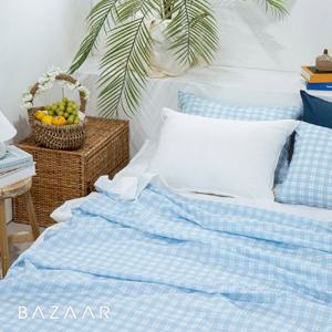 모엔체크 엠보 여름 이불베개세트(Q)