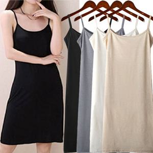 신축성 TR면 끈OPS/면슬립원피스/레이어드 긴속치마/이너원피스