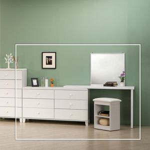 세라픽 확장형 화장대 풀세트 거울 의자 포함