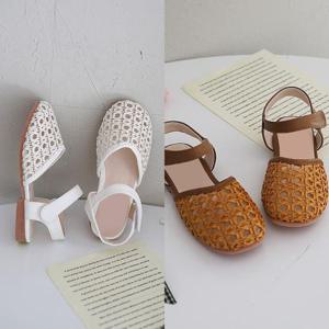 [나풀]160-230 국내생산 바람 통하는 망사 라탄 여아 키즈 샌들