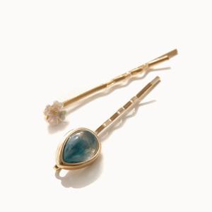 제이로렌 H0578 호마이카 미니 자개 헤어 실핀 (Set)