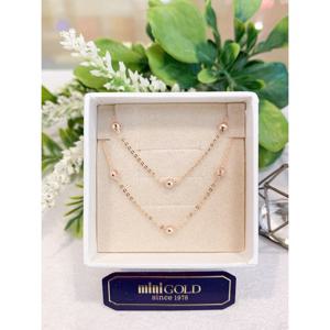 미니골드 14K 미러볼 크로스 팔찌 BFEM4054