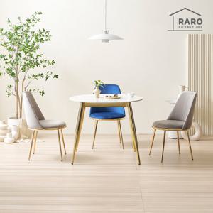 라로퍼니처 원스 900 유광 포세린 통 세라믹 원형 식탁 세트 (식탁+의자3)