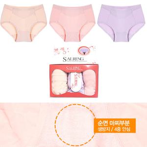 여성용 하이웨스트 허그위생팬티 요실금팬티 3p
