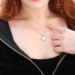 변색안되는 써지컬스틸 천연자개 하트팬던트 목걸이