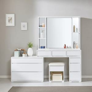 [노하우] 라데 익스텐션 거울 화장대 세트 A형 (의자포함)