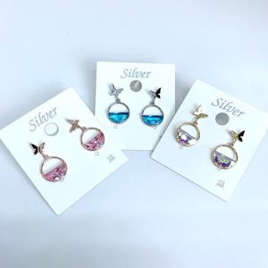 [폭스타일] 하프 크리스탈 이어링