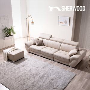 [쉐우드]바루 4인 아띠잔 천연통가죽 소파+스툴추가