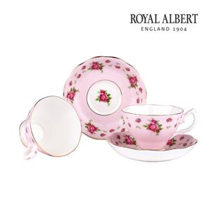 로얄알버트 뉴황실장미 핑크 커피잔 2인조