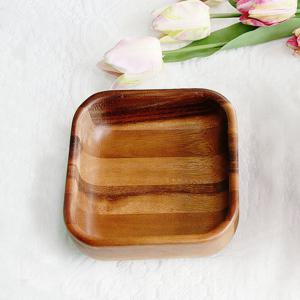 VNB 아카시아 원목 과자 과일 간식 다용도 사각 볼 중