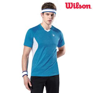 윌슨 남성 반팔티셔츠 2433 S블루 테니스복 배드민턴