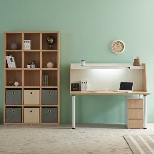 포스트모던 마인 160 LED 집중력 책상 책장세트_서랍