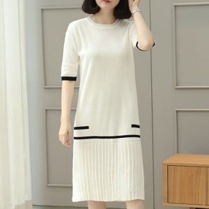 [웬디즈갤러리]쥬쥬 밑단 플리츠 니트 원피스 BOP011