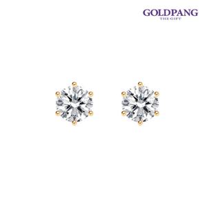 골드팡 14k 더블엑셀런트 큐빅 귀걸이 5mm