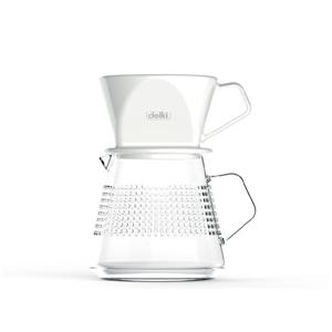 델키 핸드 드립세트(도자기 드리퍼+유리 서버 세트)