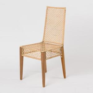 E475 티크원목 인테리어 카페 천연라탄 의자