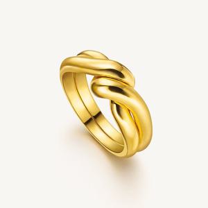 수앤진골드 트위스트 더블 반지 24K 순금 11.25g