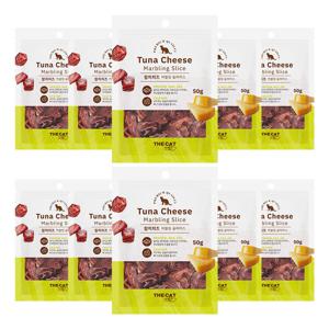 더캣 마블링 슬라이스 참치 치즈 50g x 10개 + 쥬크루 인형 증정 (1인 1개 증정)