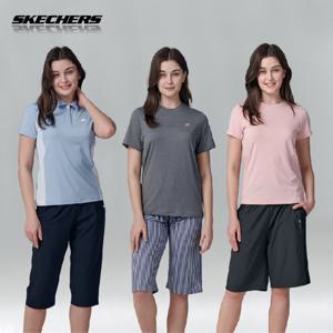 스케쳐스 21SS 여성 반팔 이지웨어 상하의세트_SWE1S20_6