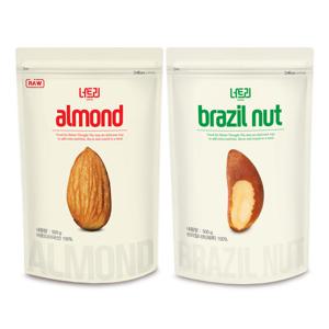 [너트리] 생아몬드 500g + 브라질너트 500g