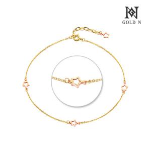 골드앤 14K 스타시티 발찌 콤비