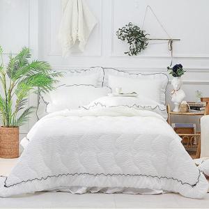 [단잠]  화이트 샤베트시어서커 프릴여름차렵이불 -SS