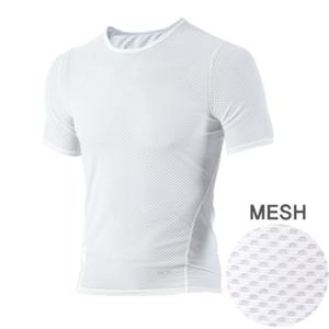 MCN 쿨 메쉬 반팔 기능성 스포츠 골프 이너웨어 속옷 화이트
