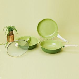 그린파파야 IH 프리미엄 세라믹팬 4종세트(28CM)