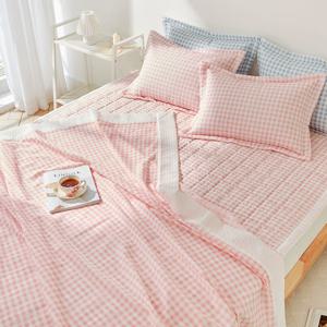 [라몬떼] 썸머 체크 뱀부 시어서커 홑이불 Q