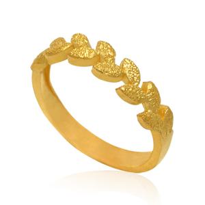 여자 순금 반지 3.75g [리프 반짝이]