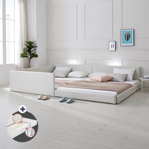 [지베스] 스테디2 LED 슬림데이베드 패밀리침대 Q+Q+라텍스40T