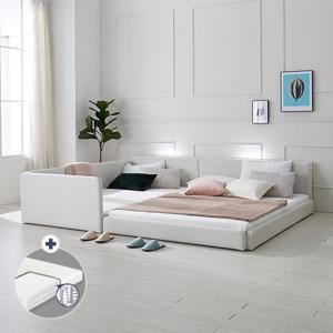 [지베스] 스테디2 LED 슬림데이베드 패밀리침대 Q+SS+독립매트