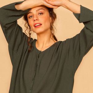 [벤시몽 PARIS] 튜닉 로브 원피스 아이보리 BS0SOP103IV