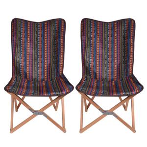 BUCK703 캠핑 원목 페어아일 릴렉스체어 2P+가방포함