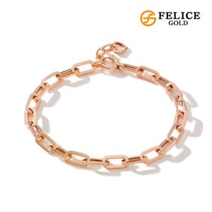 [25년 마지막특가] 펠리체골드 14K 볼드 클립 팔찌