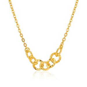 [한국금다이아몬드] 여자 순금 목걸이 라운 앤 라운드 24K 11.25g 18K장식