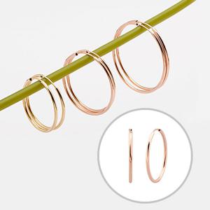 [더스톤즈] 14K 볼드 파이프 링귀걸이_40mm