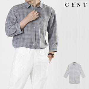 [겐트옴므]남성용 플란넬 체크 7부셔츠_GS9202C