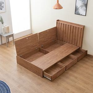 리버퍼니쳐 이레인 호텔식 수납형 원목 침대프레임SS RH0296