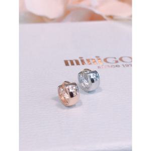 미니골드 14K 심플 와이드 귀찌 링 귀걸이 EMSM4299