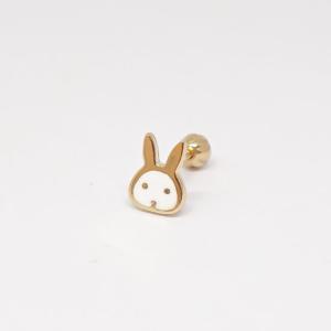 오팔하우스 14k 화이트에폭 토끼 피어싱 OPKYE0081