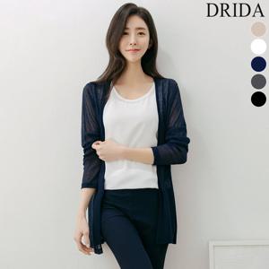 드리다 여름 쿨 긴팔 얇은 사무실용 가디건 40-50대 여성 미시룩