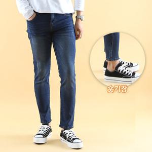 히든밴딩 마약스판 롱기장숏기장 다크블루 청바지 DGJE9612