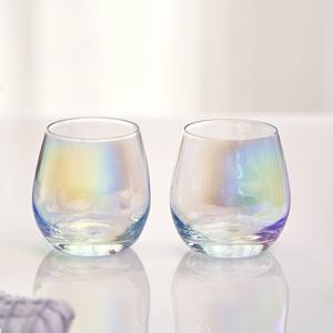 아크프랑스 홀로그램 오로라 미네 320ml 2P 홈카페유리컵