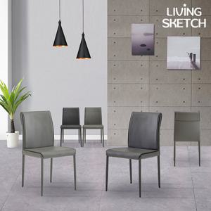 [리빙스케치] 로빈 르소 PU 식탁 의자[착불]고급 인조가죽 생활방수 다이닝체어