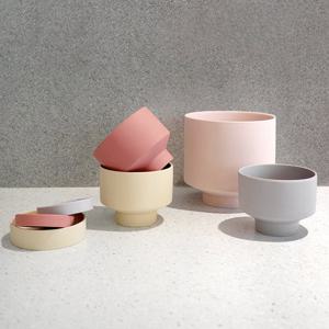 [마이플랜트] 공기형 매트 컬러 클레이토분 14호 화분받침세트