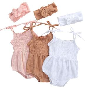 [조이멀티]쫄쫄이끈나시유아헤어밴드바디슈트세트(70-100)204423