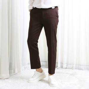 사이드밴딩 셔츠빠짐없는 링클프리스판 브라운 슬랙스 CUDG1003
