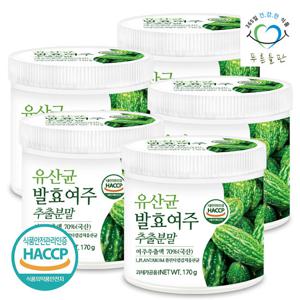 푸른들판 발효 여주 추출물 추출 분말 170g 5통 가루 유산균함유